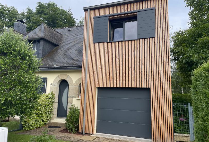 surélévation sur garage thorigné fouillard - après travaux